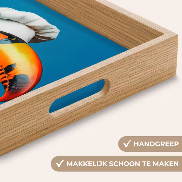 Toekan - Papegaai - Vogel - Koksmuts Dienblad Rechthoek middel -USP_HandgreepNL