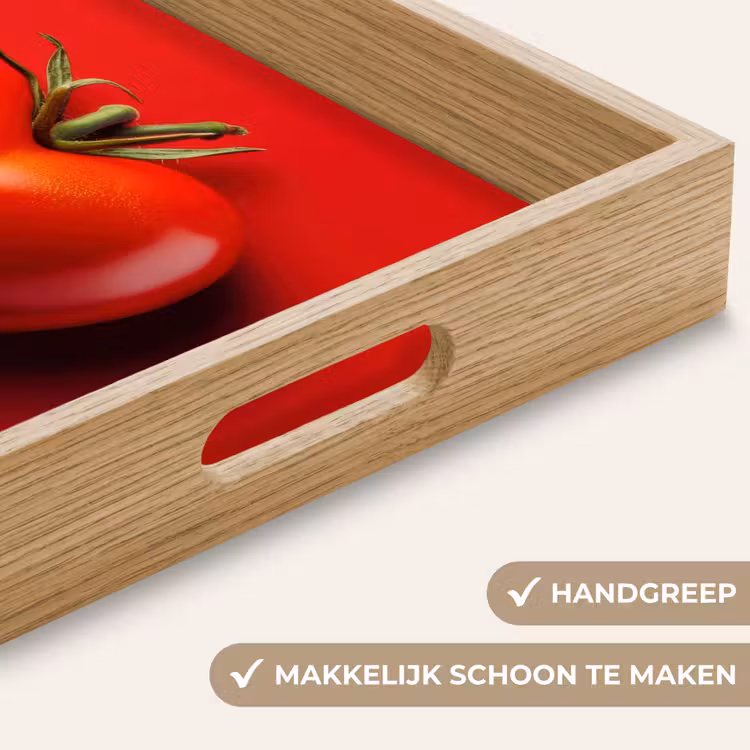 Tomaat - Rood - Hart Dienblad Rechthoek middel -USP_HandgreepNL