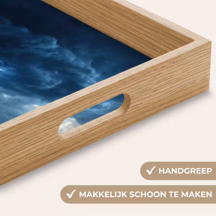 Tornado - Duister - Wolken Dienblad Rechthoek middel -USP_HandgreepNL
