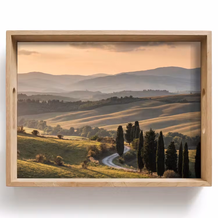 Toscaans - Landschap - Heuvels Dienblad Rechthoek middel -z3d_shopping