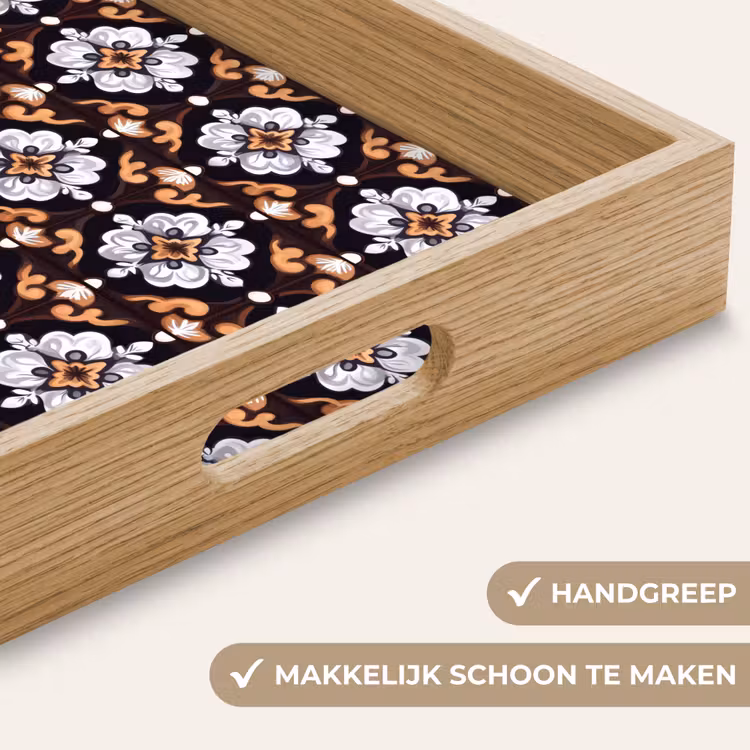 traditioneel - Element - Kleurrijk Dienblad Rechthoek middel 911 -USP_HandgreepNL