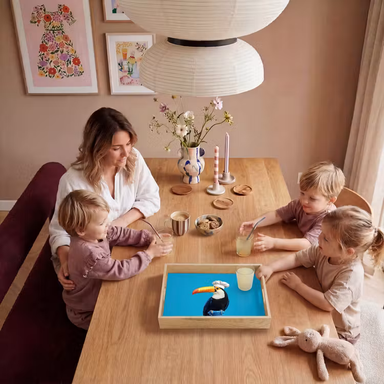 Tucan - Sokkel - Vogel - Koksmuts Dienblad Rechthoek middel -sfeer4