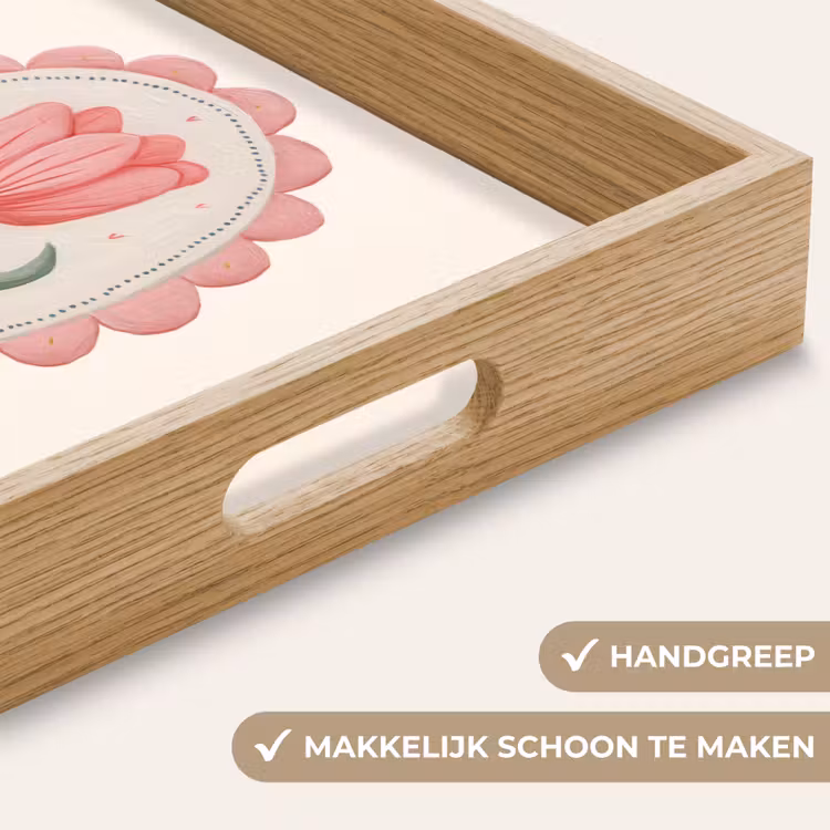 Tulp - Lijst - Ovaal - Illustratie Dienblad Rechthoek middel -USP_HandgreepNL