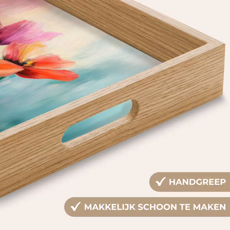Tulpen - Lichtreflecties - Kleurverloop Dienblad Rechthoek middel -USP_HandgreepNL