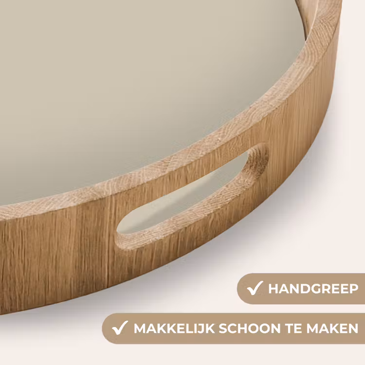 Urban - Pebble - Grijs Dienblad Rond middel 914 -USP_HandgreepNL