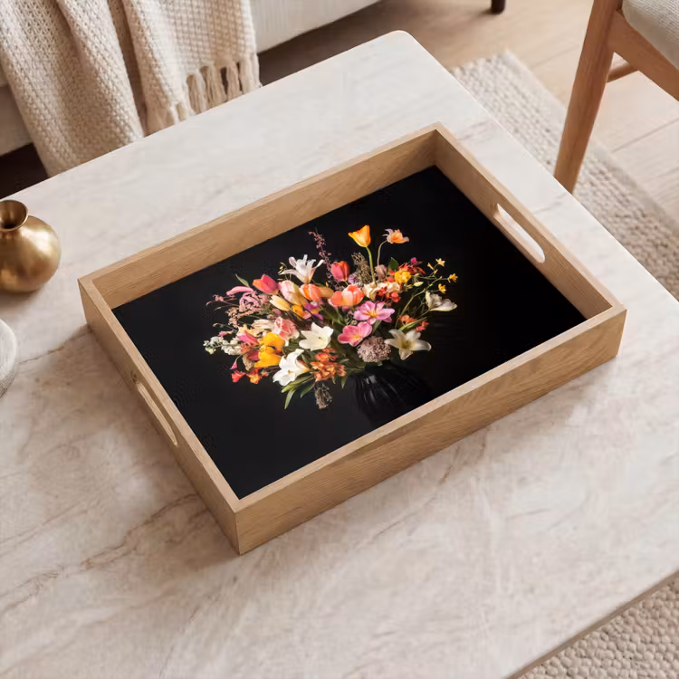 Vaas - Bloemen - Tulpen Dienblad Rechthoek middel -sfeer1