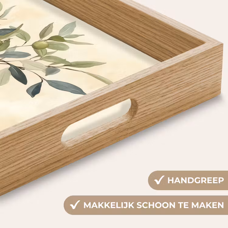 Vaas - Keramiek - Olijftakken Dienblad Rechthoek middel -USP_HandgreepNL