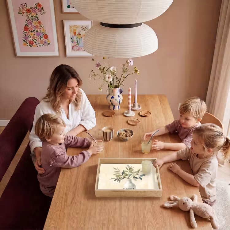 Vaas - Keramiek - Olijftakken Dienblad Rechthoek middel -sfeer4