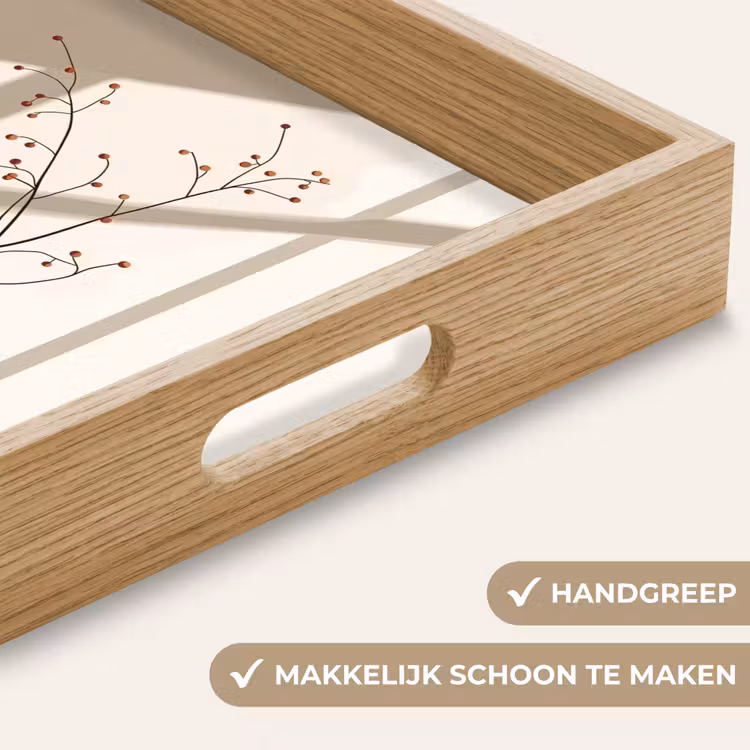 Vaas - Takken - Bessen - Minimalistisch Dienblad Rechthoek middel -USP_HandgreepNL