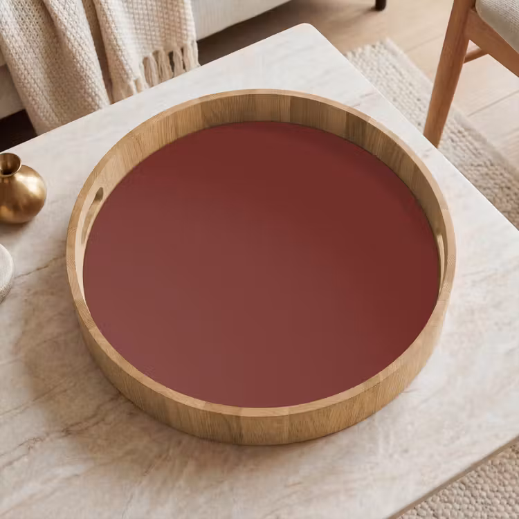 Valentine - Velvet - Rood Dienblad Rond middel 914 -sfeer1