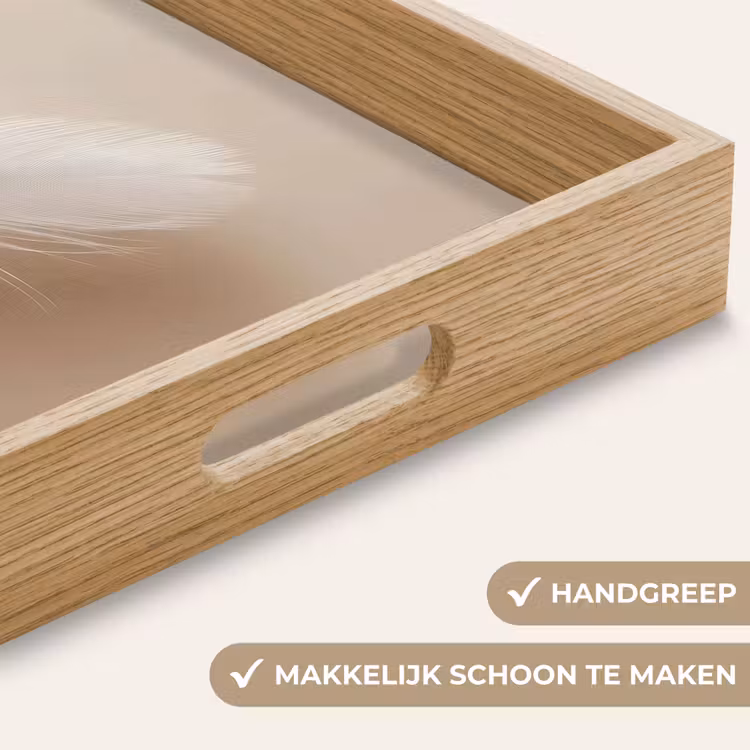 Veer - Minimalistisch - Roze Dienblad Rechthoek middel -USP_HandgreepNL