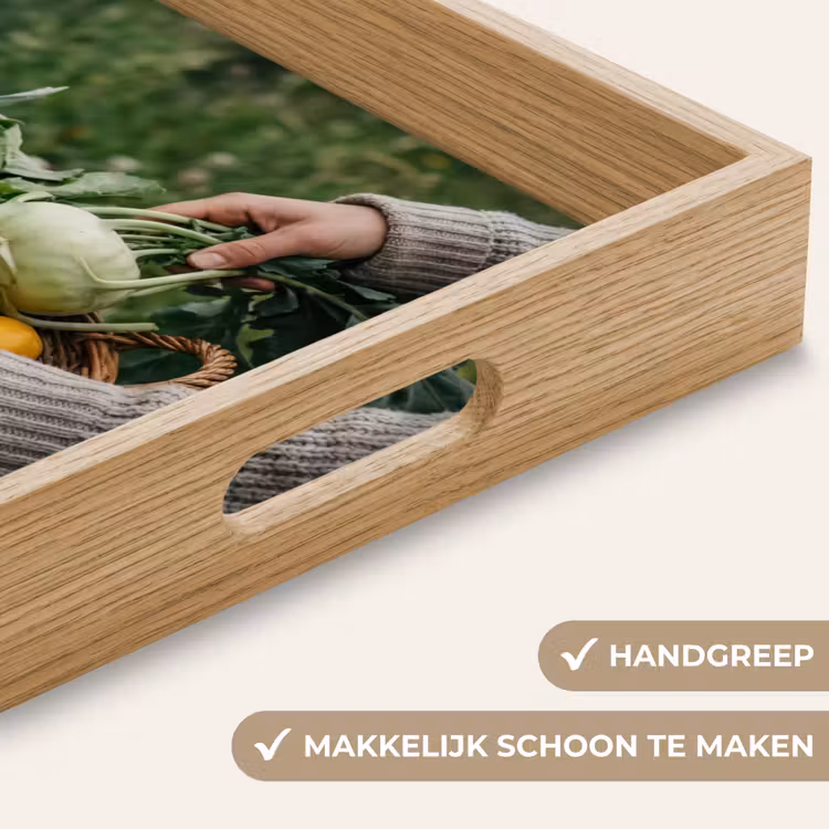Veld - Groenten - Biologisch - Oogst Dienblad Rechthoek middel -USP_HandgreepNL