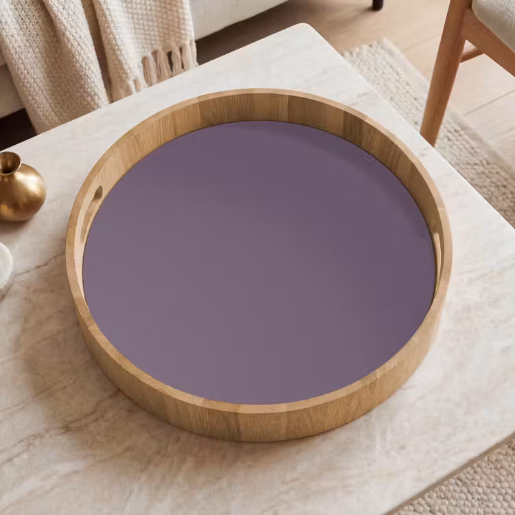 Velvet - Aubergine - Paars Dienblad Rond middel 914 -sfeer1