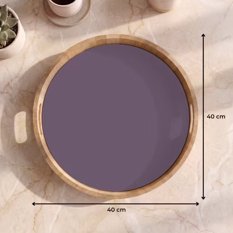 Velvet - Aubergine - Paars Dienblad Rond middel 914 -USP_Formaat