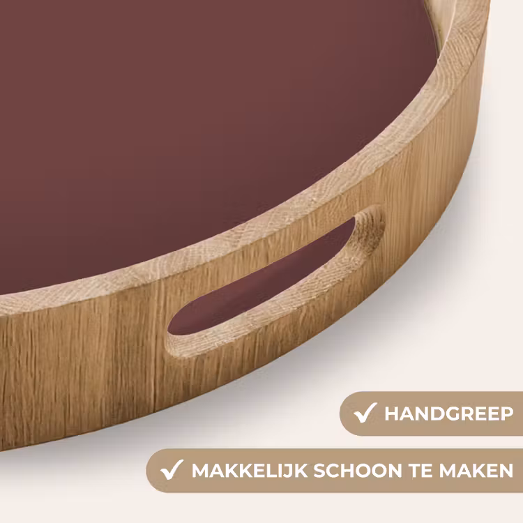 Velvet - Merlot - Rood Dienblad Rond middel 914 -USP_HandgreepNL