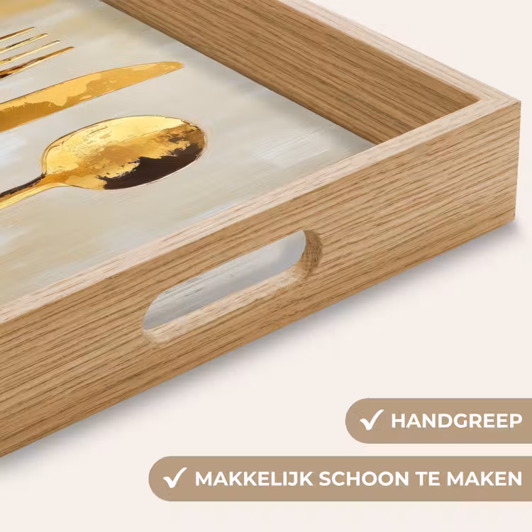 Verf - Goud - Bestek Dienblad Rechthoek middel -USP_HandgreepNL