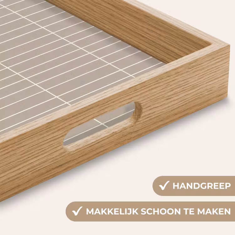 Verticaal - Wandtegel - Licht Beige Dienblad Rechthoek middel 911 -USP_HandgreepNL