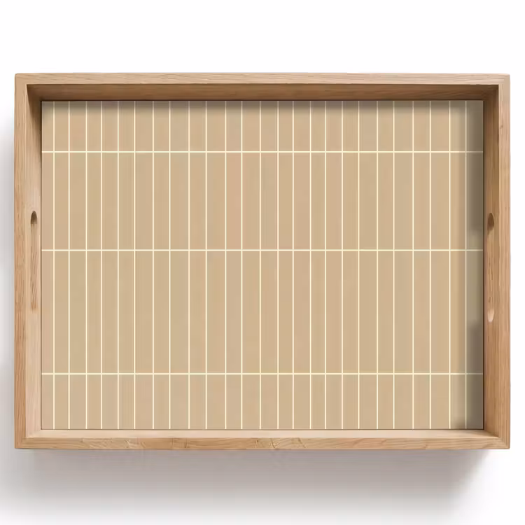 Verticaal - Wandtegel - Zand - Beige Dienblad Rechthoek middel 911 -z3d_shopping