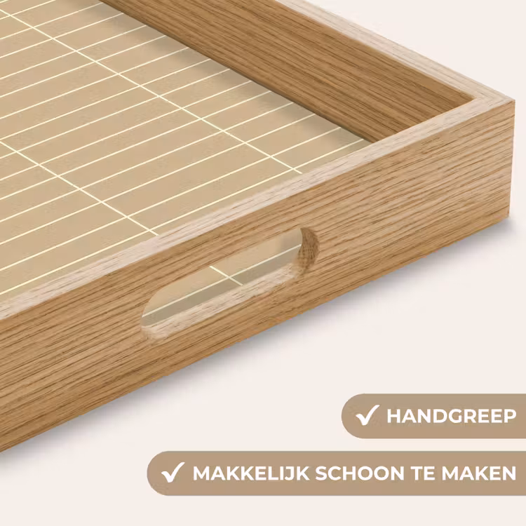 Verticaal - Wandtegel - Zand - Beige Dienblad Rechthoek middel 911 -USP_HandgreepNL