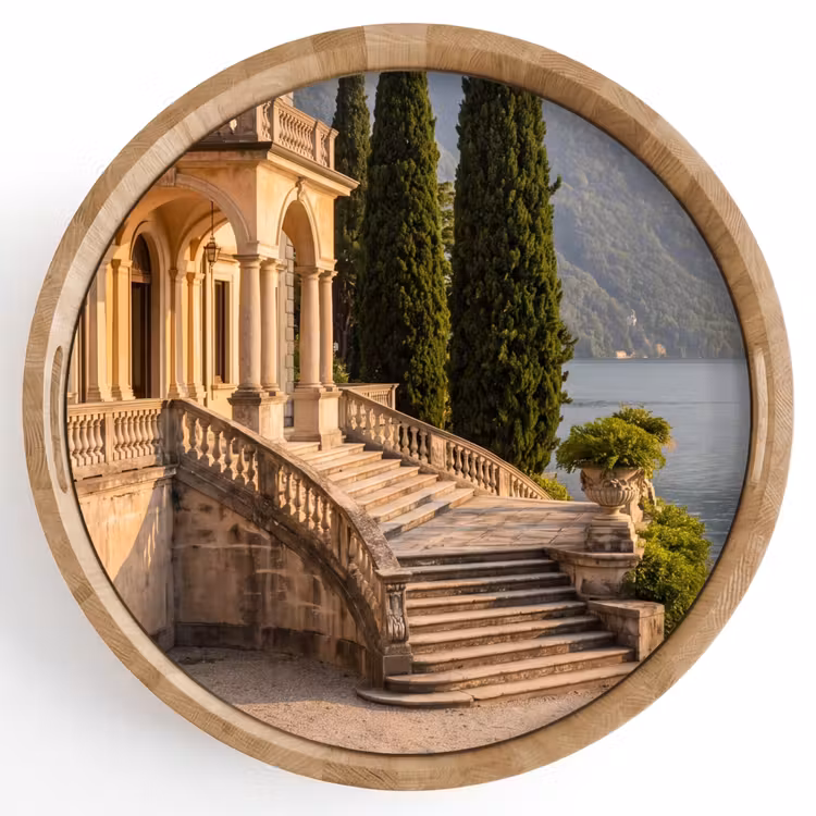Dienblad - Villa - water -trappen - Villa - water -trappen Dienblad Rond middel