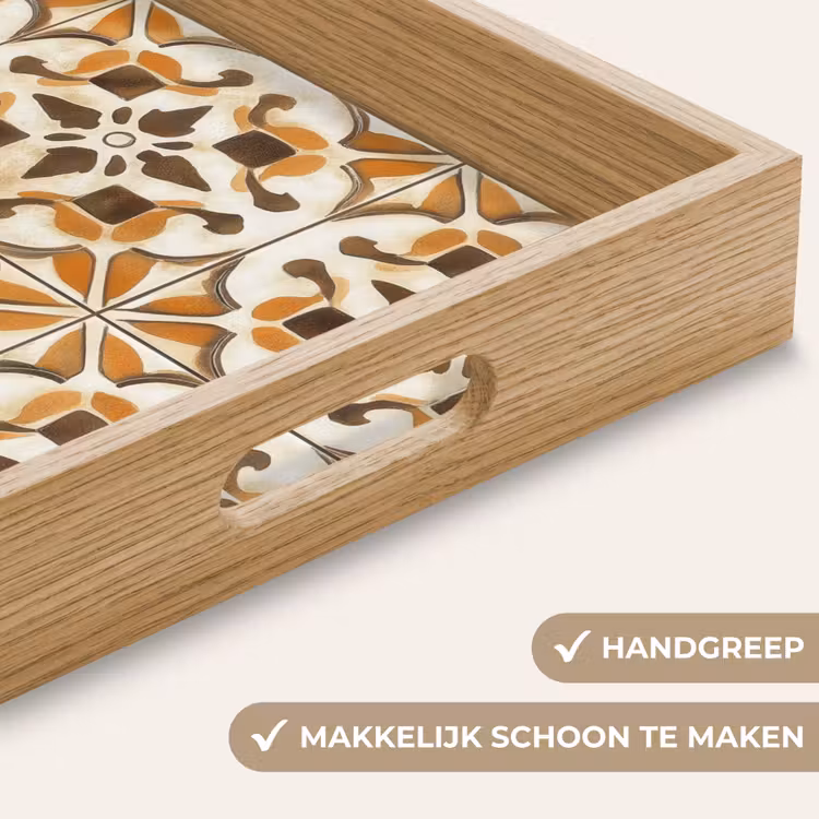 Vintage - Spaans - Decoratie - Keramiek Dienblad Rechthoek middel -USP_HandgreepNL