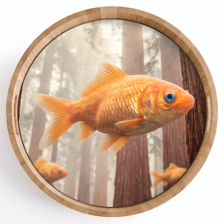 Dienblad - Vis - Bos - Fantasie - Vis - Bos - Fantasie Dienblad Rond middel