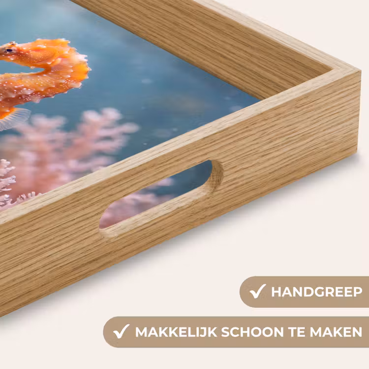 Vis - Koraal - Oceaan - Macro - Oranje Dienblad Rechthoek middel -USP_HandgreepNL