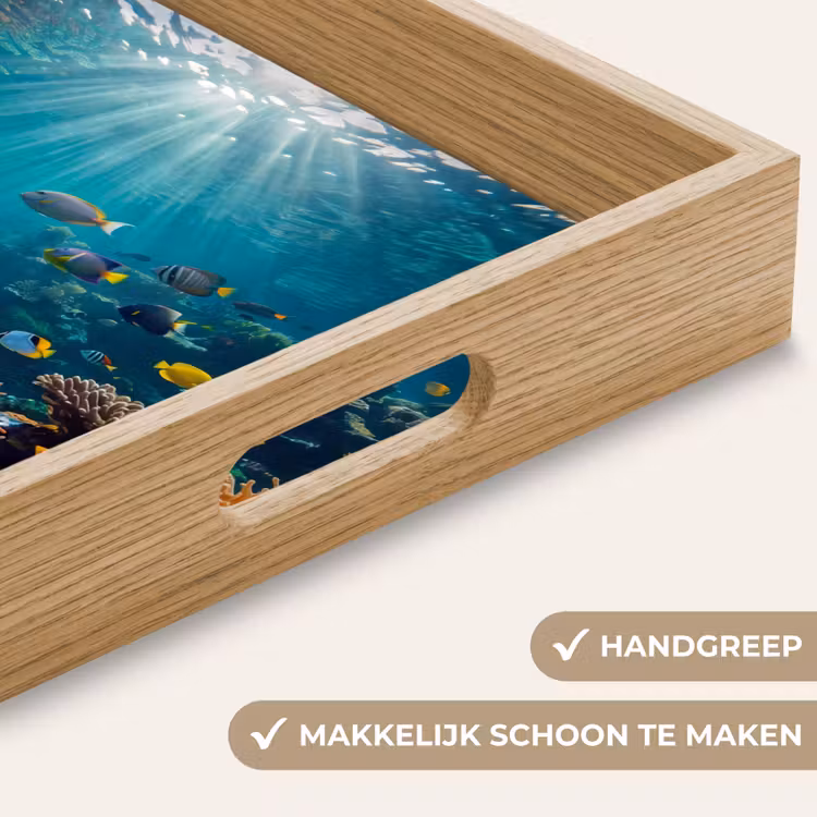 Vis - Koraal - Oceaan - Natuur - Kleurrijk Dienblad Rechthoek middel -USP_HandgreepNL