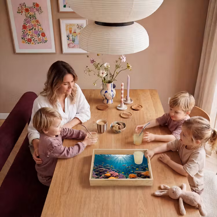 Vis - Koraal - Oceaan - Natuur - Kleurrijk Dienblad Rechthoek middel -sfeer4
