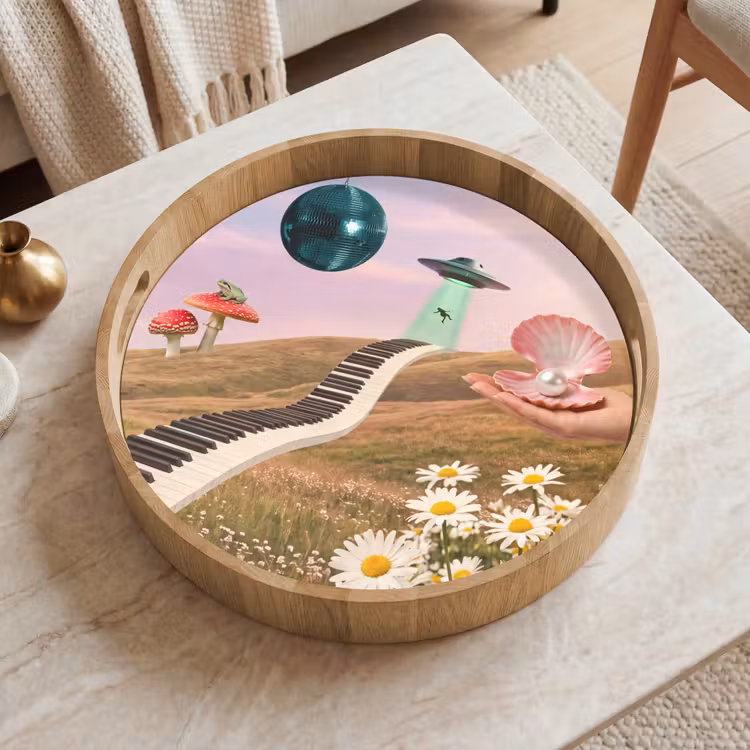 Dienblad - Vis - Natuur - Abstract - Vis - Natuur - Abstract Dienblad Rond middel