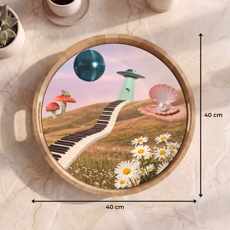 Dienblad - Vis - Natuur - Abstract - Vis - Natuur - Abstract Dienblad Rond middel