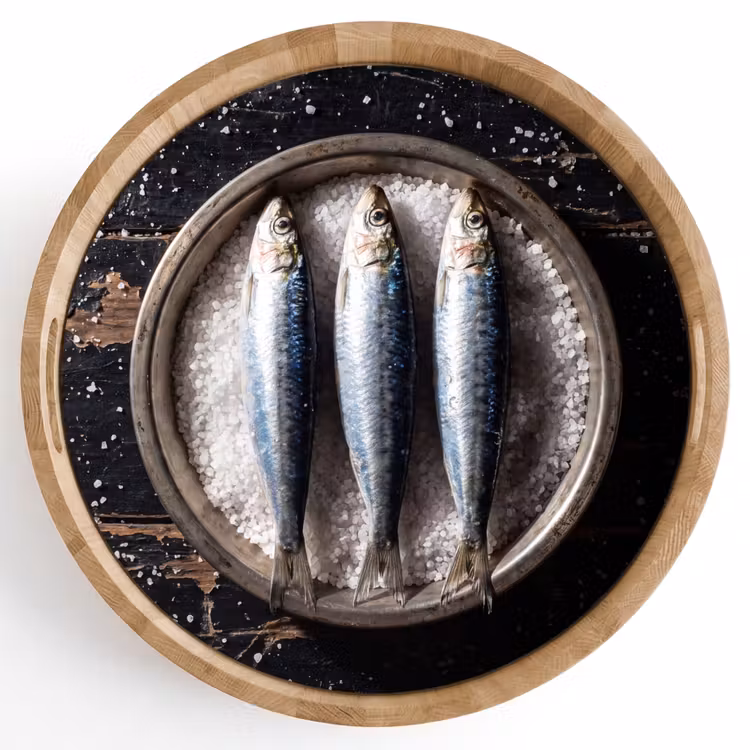 Dienblad - Vis - Zout - Eten - Vis - Zout - Eten Dienblad Rond middel