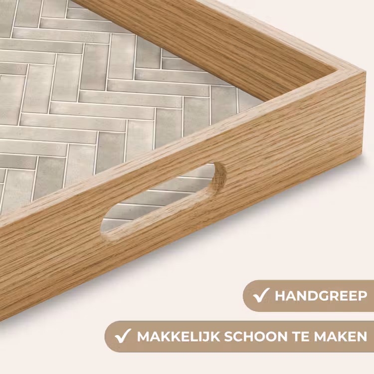 Visgraat - Wandtegel - Beige Dienblad Rechthoek middel 911 -USP_HandgreepNL