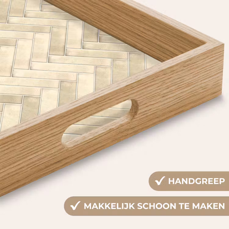 Visgraat - Wandtegel - Licht Beige Dienblad Rechthoek middel 911 -USP_HandgreepNL