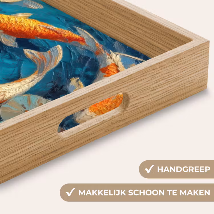 Vissen - Waterlelies - Oranje - Water Dienblad Rechthoek middel -USP_HandgreepNL