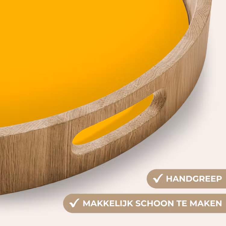 Vivid - Amber - Geel Dienblad Rond middel 914 -USP_HandgreepNL