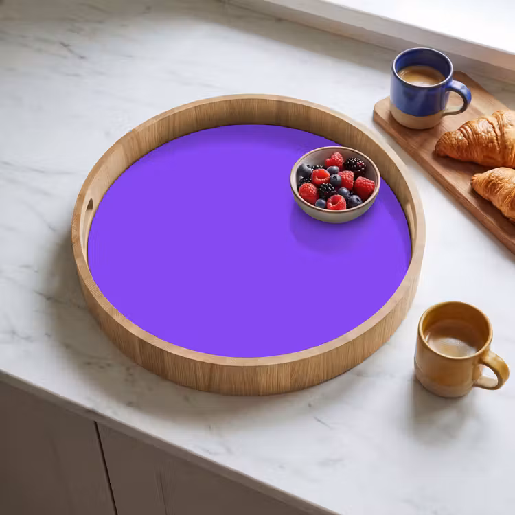 Vivid - Violet - Paars Dienblad Rond middel 914 -sfeer2
