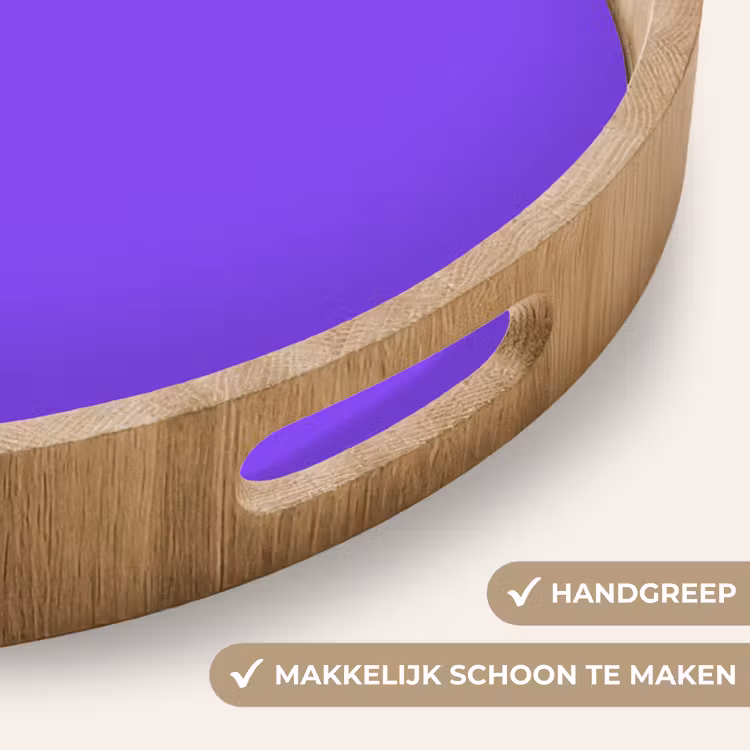 Vivid - Violet - Paars Dienblad Rond middel 914 -USP_HandgreepNL