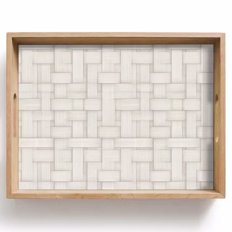 Vlechtwerk - Banen - Beige Dienblad Rechthoek middel 911 -z3d_shopping