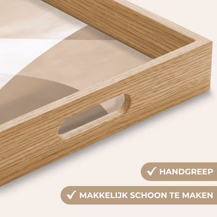 Vloeiende vlakken - Harmonieus - Golvend Dienblad Rechthoek middel -USP_HandgreepNL