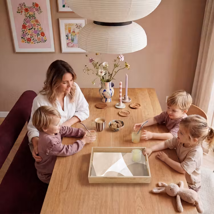Vloeiende vlakken - Harmonieus - Golvend Dienblad Rechthoek middel -sfeer4