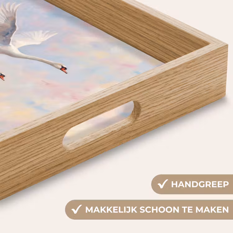 Vogel - Vliegend - Lucht - Modern - Pastel Dienblad Rechthoek middel -USP_HandgreepNL