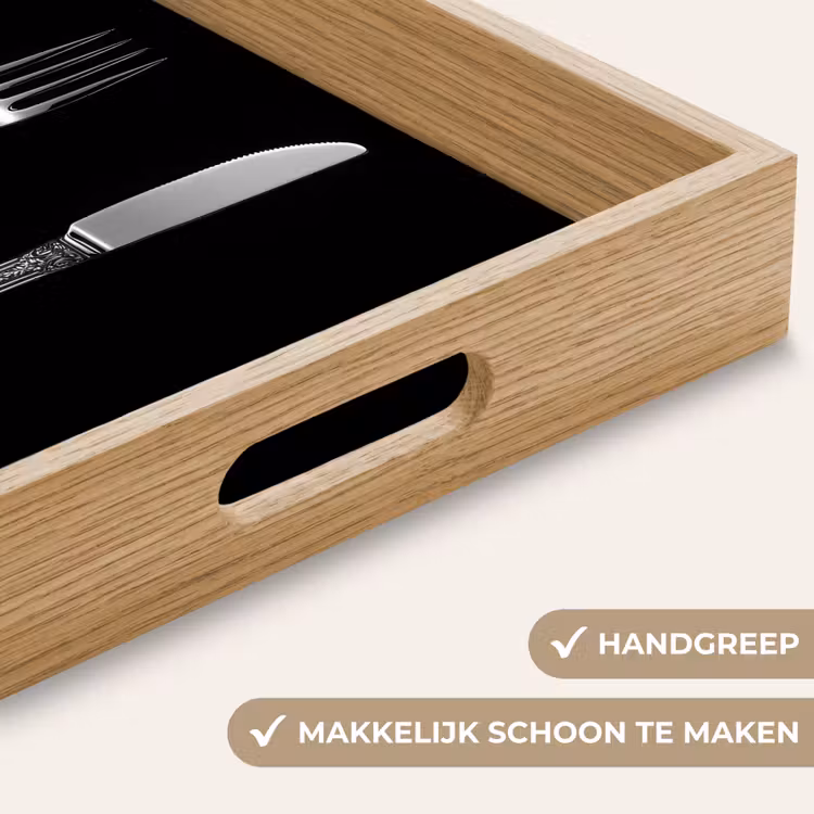 Vork - Mes - Zilver Dienblad Rechthoek middel -USP_HandgreepNL