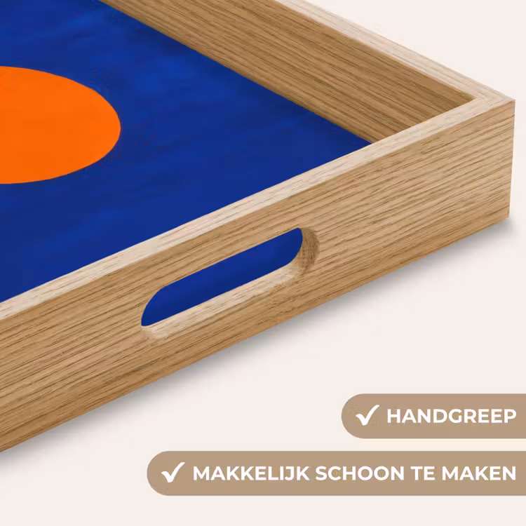 Vorm - Rond - Minimalistisch - Blauw Dienblad Rechthoek middel -USP_HandgreepNL