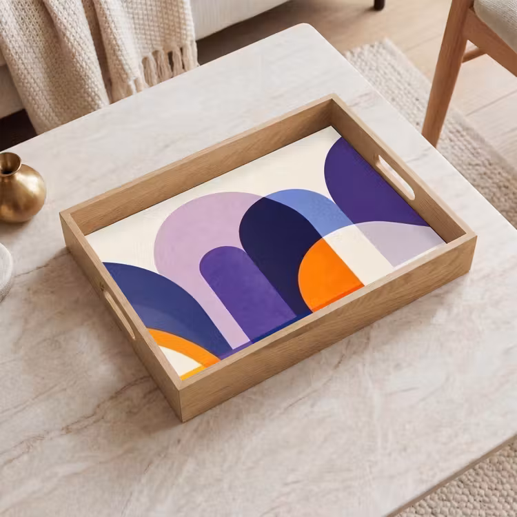 Vormen - Abstract - Grafisch - Oranje Dienblad Rechthoek middel -sfeer1