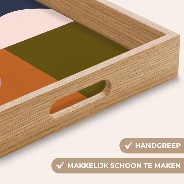 Vormen - Abstract - Kleuren - Vierkant Dienblad Rechthoek middel -USP_HandgreepNL
