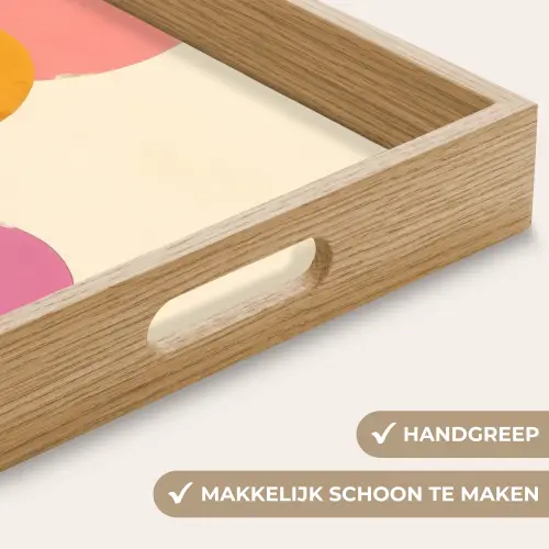 Vormen - Abstract - Kleurrijk Dienblad Rechthoek middel -USP_HandgreepNL