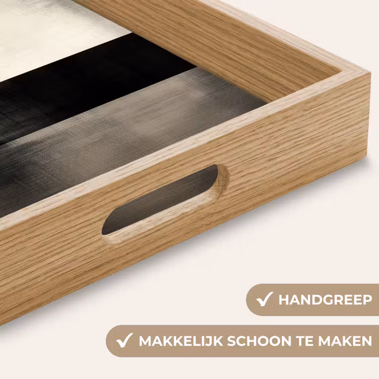 Vormen - Modern - Zwart Dienblad Rechthoek middel -USP_HandgreepNL