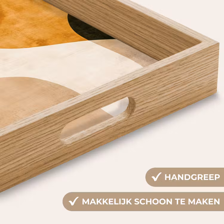 Vormen - Okergeel - Abstract Dienblad Rechthoek middel -USP_HandgreepNL