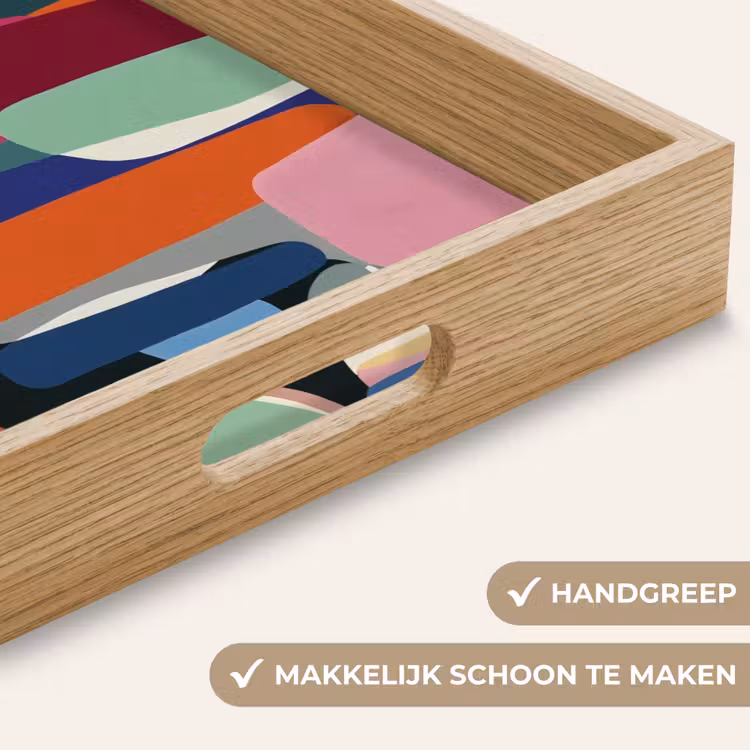 Vormen - Ritmisch - Kleuren - Abstract Dienblad Rechthoek middel -USP_HandgreepNL